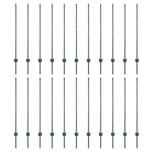 Zaunpfosten Grün 160cm, 22er Set