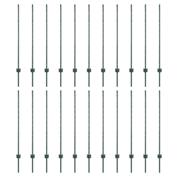 Zaunpfosten Grün 160cm, 22er Set
