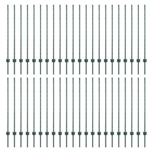 Zaunpfosten Grün 160cm, 44er Set