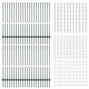 Zaunpfosten Grün 160cm, 44er Set