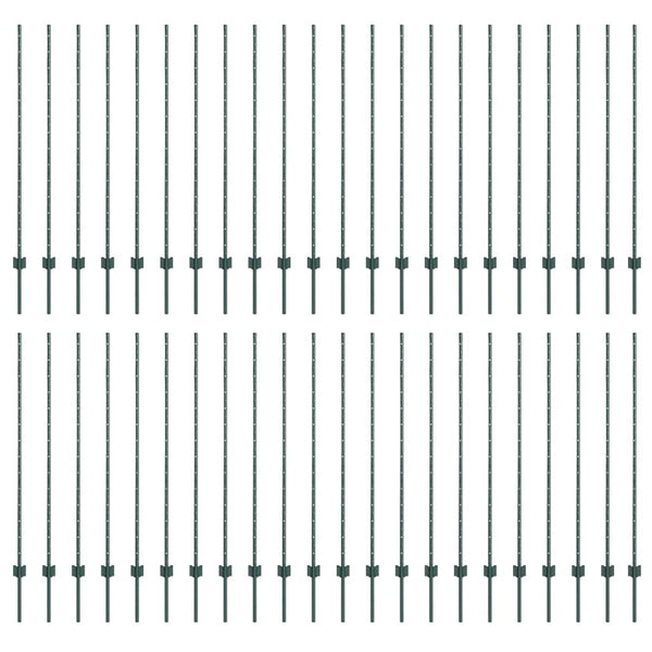 Zaunpfosten Grün 180 cm, 44er-Set