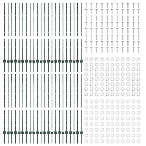Zaunpfosten Grün 180 cm, 44er-Set