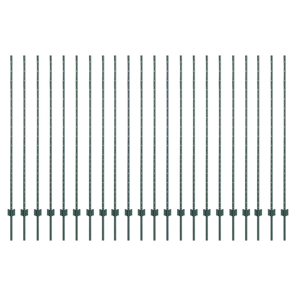 Zaunpfosten Grün 200 cm, 22er Set