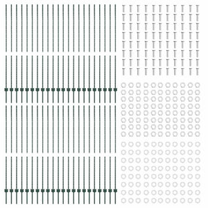 Grüne Zaunpfosten 200 cm, 44 Stk.