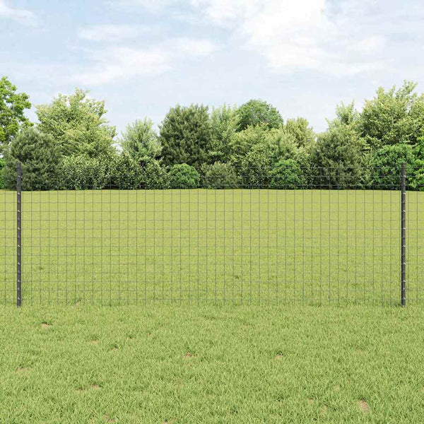 Zaunpfosten Grau Stahl 120 cm 44 Stk