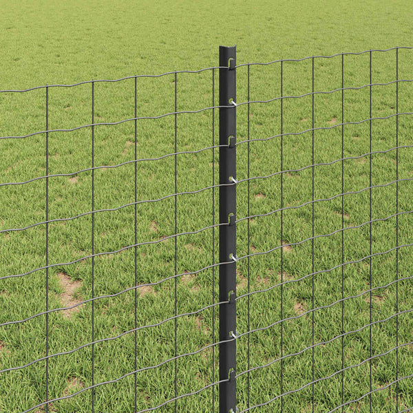 Zaunpfosten Stahl Grau 140 cm - 22er Set