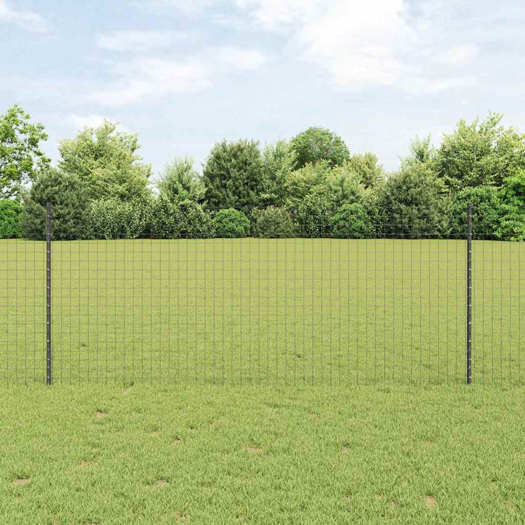 Zaunpfosten Stahl Grau 140 cm - 22er Set