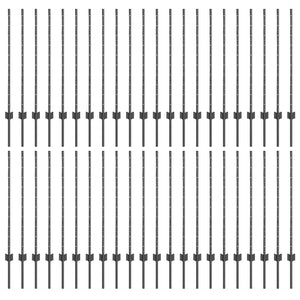 Stahl Zaunpfosten Grau 140 cm, 44 Stk