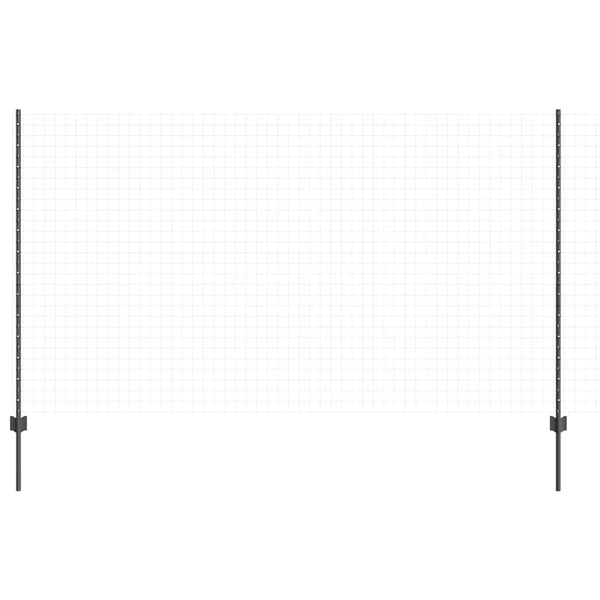 Zaunpfosten Grau Stahl 180cm, 22er Set