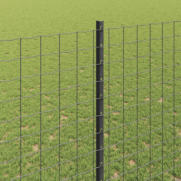Zaunpfosten Stahl Grau 200 cm - 22er Set