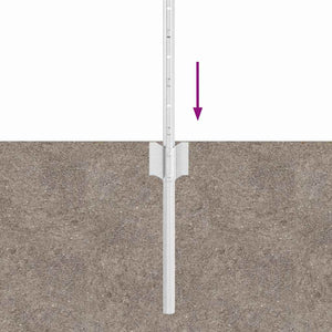 Zaunpfosten Silber 80 cm, 22 Stk.