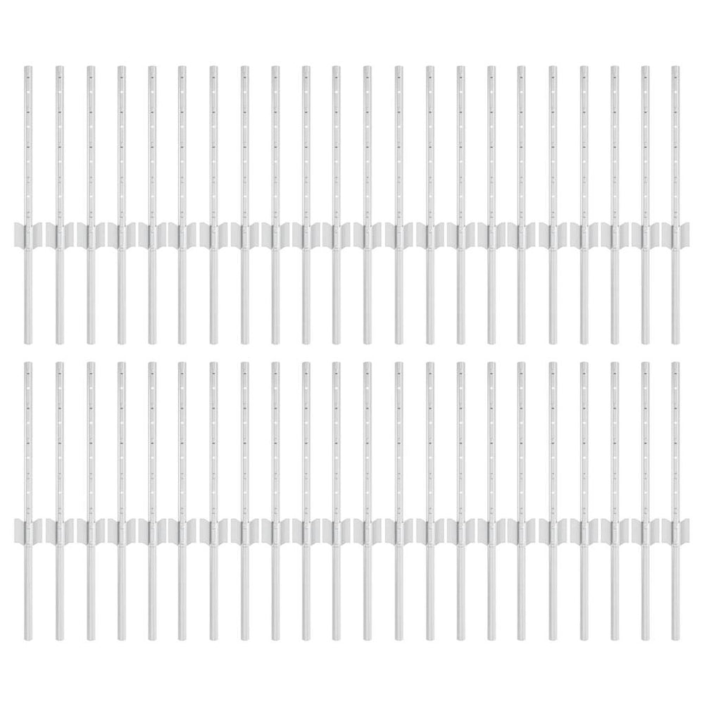 Zaunpfosten Silber 80cm, 44 Stk.