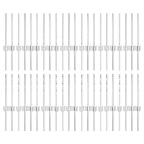 Zaunpfosten Silber 80cm, 44 Stk.