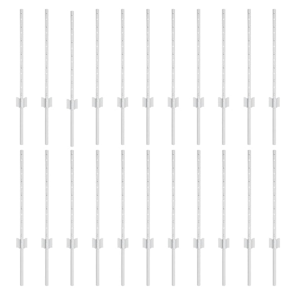 Zaunpfosten Silber 100 cm, 22 Stk.