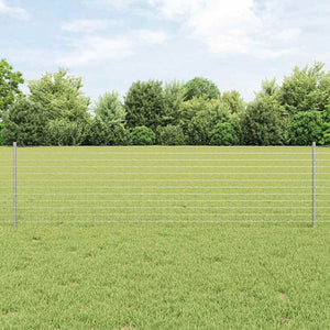 Zaunpfosten Silber 100cm Stahl - 44er Set
