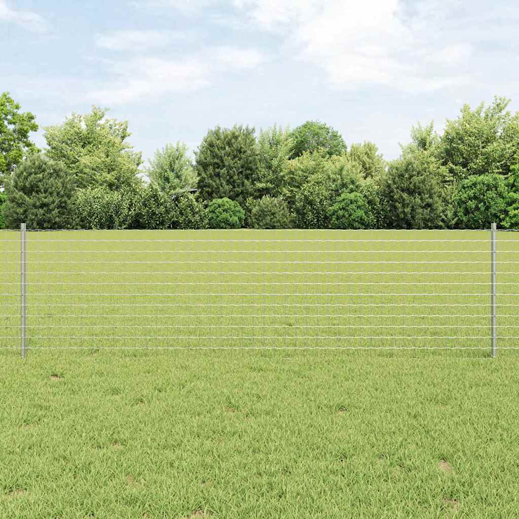 Zaunpfosten Silber 100cm Stahl - 44er Set