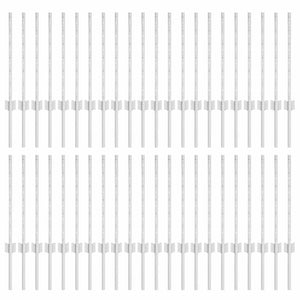 Zaunpfosten Silber 100cm Stahl - 44er Set
