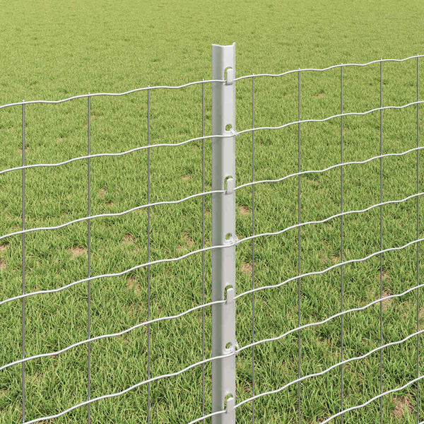 Zaunpfosten Silber 120 cm Stahl - 22er Set