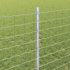 Zaunpfosten Silber 120 cm Stahl - 44er Set