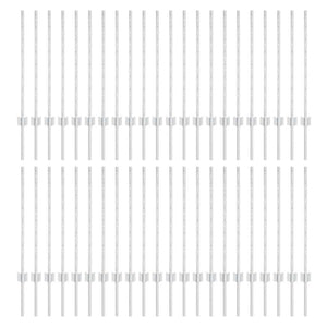 Zaunpfosten Silber 120 cm Stahl - 44er Set