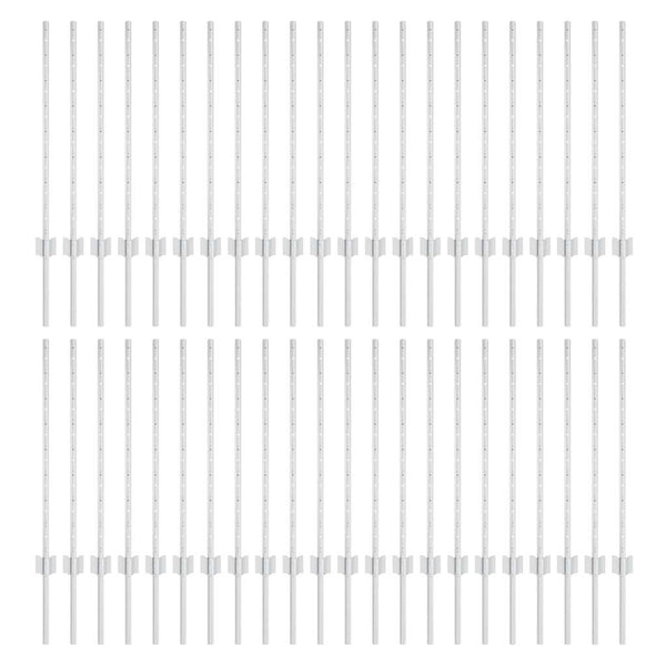 Zaunpfosten Silber 120 cm Stahl - 44er Set