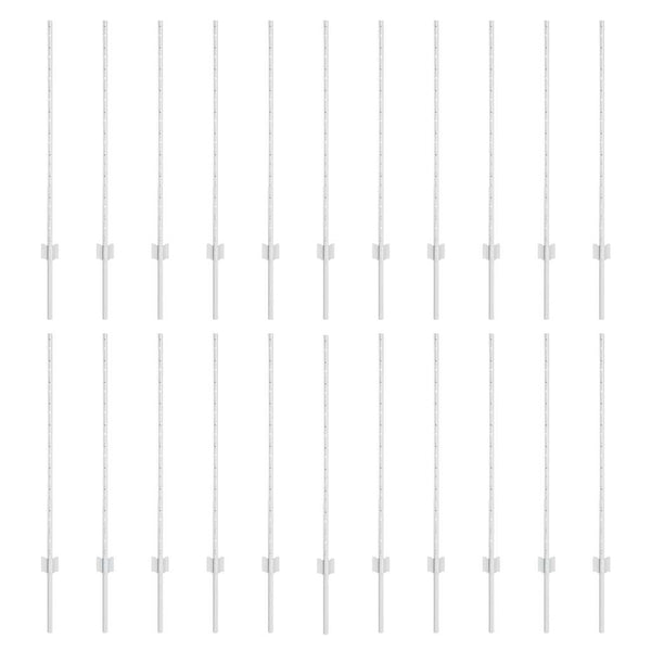 Zaunpfosten Silber 140 cm, 22 Stk.