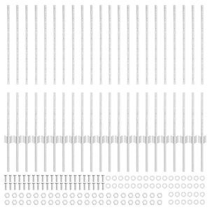 Zaunpfosten Silber 140 cm, 22 Stk.
