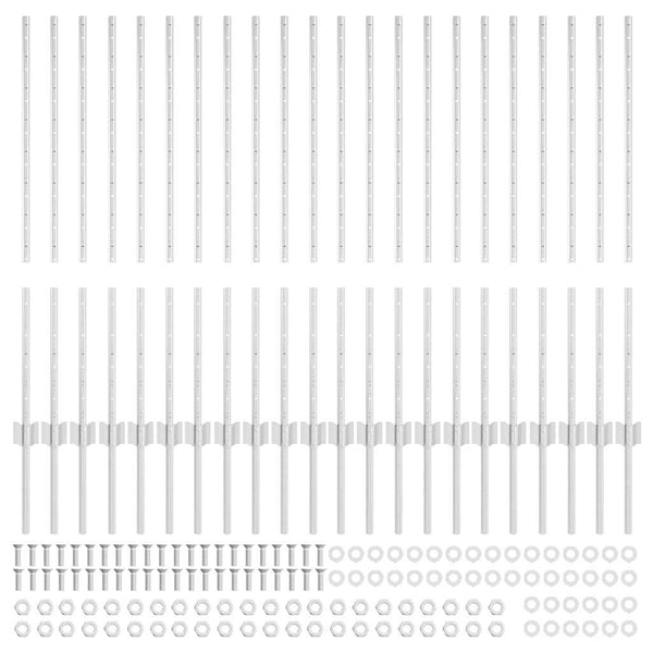 Zaunpfosten Silber 140 cm, 22 Stk.