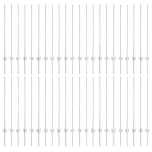 Zaunpfosten Set Silber Stahl 140cm 44 Stk