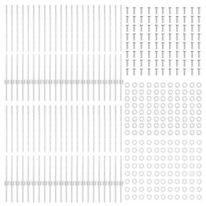 Zaunpfosten Set Silber Stahl 140cm 44 Stk