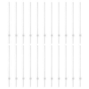 Zaunpfosten Silber 160 cm Stahl - 22er Set