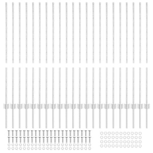 Zaunpfosten Silber 160 cm Stahl - 22er Set