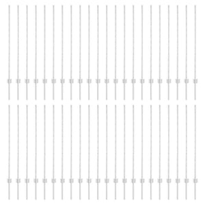 Zaunpfosten Silber 160 cm, 44 Stk.