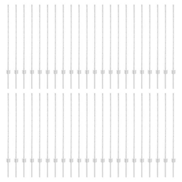 Zaunpfosten Silber 160 cm, 44 Stk.