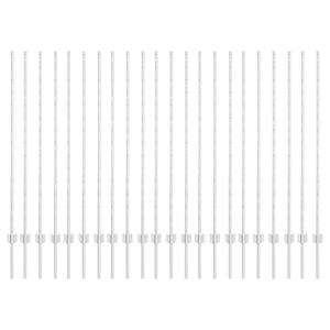 Zaunpfosten Silber Stahl 180cm 22er Set