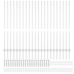 Zaunpfosten Silber Stahl 180cm 22er Set