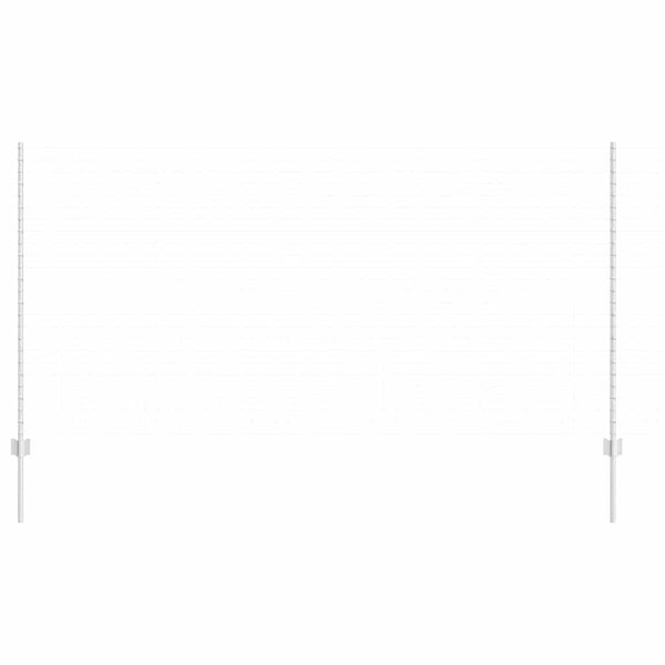 Zaunpfosten Silber Stahl 180cm 22er Set