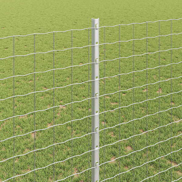 Zaunpfosten Stahl Silber 180cm 44 Stk.