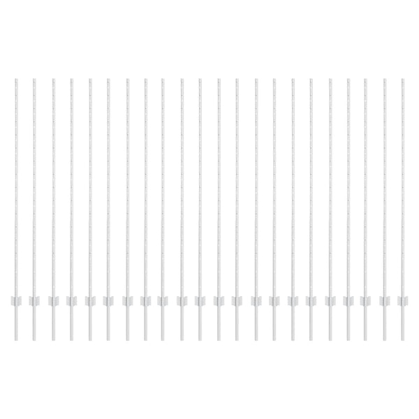 Zaunpfosten Silber 200 cm Stahl - 22er Set