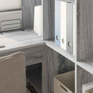 Eckschreibtisch Sonoma Grau 149,5x149,5 cm