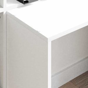 Schreibtisch mit Regal Weiß 138,5 cm