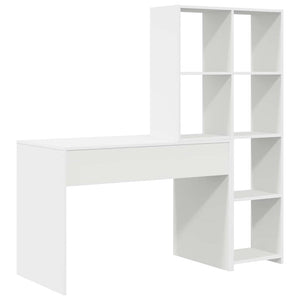 Schreibtisch mit Regal Weiß 138,5 cm