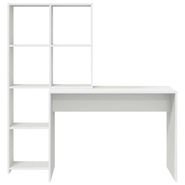 Schreibtisch mit Regal Weiß 138,5 cm