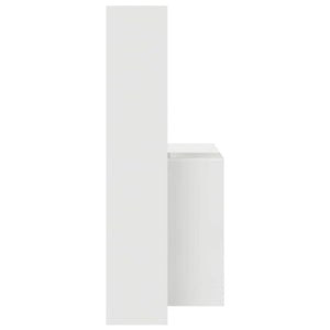 Schreibtisch mit Regal Weiß 138,5 cm