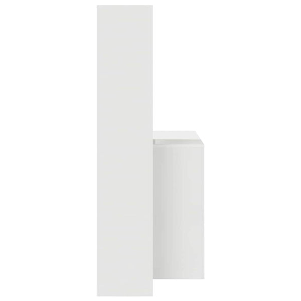 Schreibtisch mit Regal Weiß 138,5 cm
