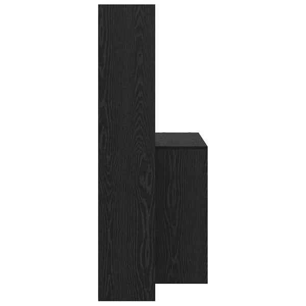 Schreibtisch mit Regal, Schwarz Eiche