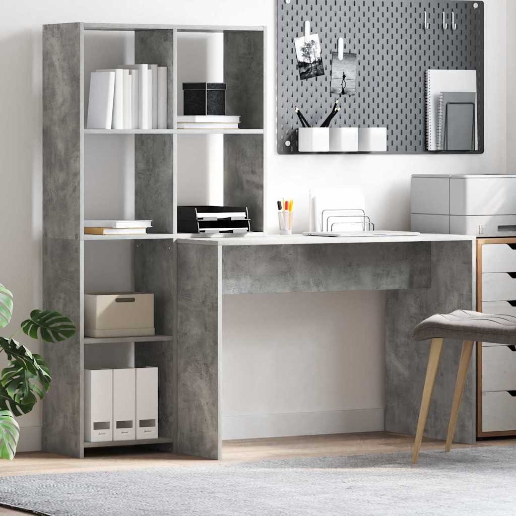 Schreibtisch Beton Grau 138,5 cm