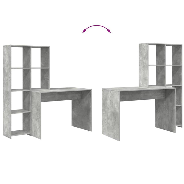 Schreibtisch Beton Grau 138,5 cm
