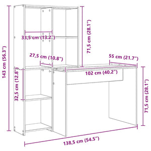 Schreibtisch Artisan Eiche 138,5cm