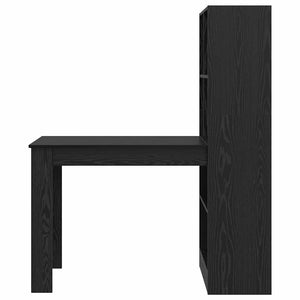 Schreibtisch mit Regal Schwarz Eichen-Optik